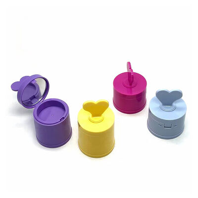 Case in polvere di cilindri in plastica 4G all'ingrosso con imballaggio Puff & Mirror per blush & hairline