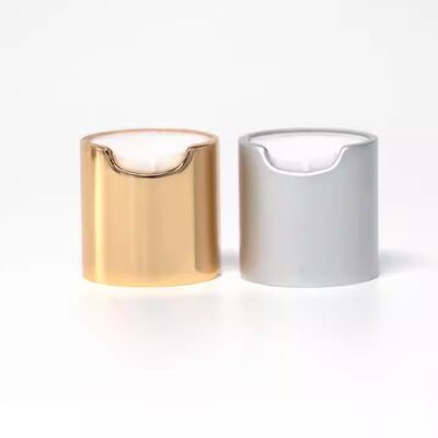 24/410 PP Round Press Metal Cap Gold/Silver Plastic Disc Top Lid UV Stampato 24mm Screw Cap per diverse bottiglie per la cura personale