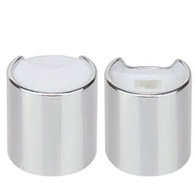 24/410 PP Round Press Metal Cap Gold/Silver Plastic Disc Top Lid UV Stampato 24mm Screw Cap per diverse bottiglie per la cura personale