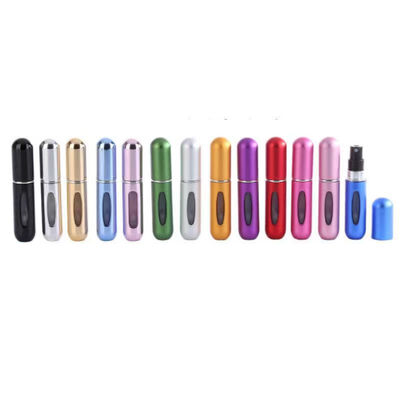 5ml 8ml Bottom Filling Perfume Bottle Perfume Spray Bottle Portable Mini Refillable Perfume Atomizer Bottle Stock Shiny Colorful Electroplated Travel Pocket