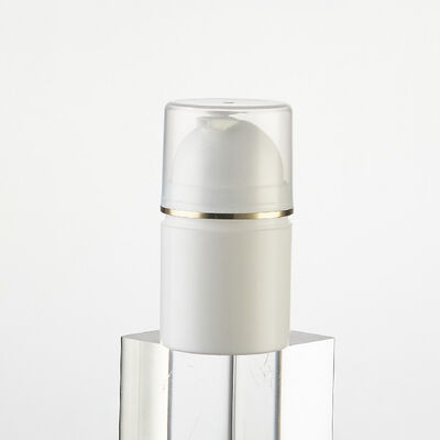 Crimp Pump Style 35ml 50ml 100ml Plastic Airless Dispenser Pump Bottle with PP Over Cap