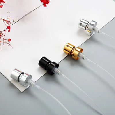 15mm Spray di profumo Bottiglia di alluminio Anello medio personalizzabile Oro Argento Nero Bottiglia elettroplata Chiusure 0,15cc