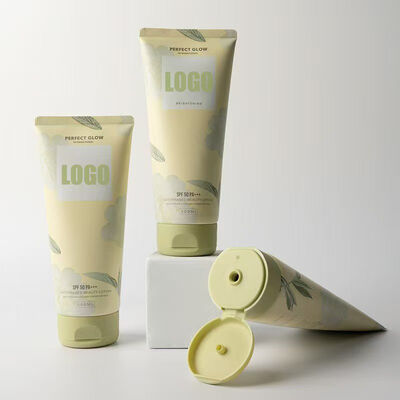 Tubo in crema di plastica dal design flip top da 50 mm di diametro utilizzato per il pacchetto cosmetico per la cura della pelle