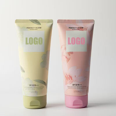 Tubo in crema di plastica dal design flip top da 50 mm di diametro utilizzato per il pacchetto cosmetico per la cura della pelle