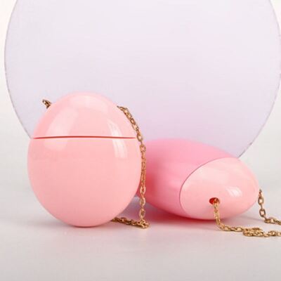 50ml Portable Egg-Style Customization Sunscreen Hand Cream BB Cream Container with Gold Chain