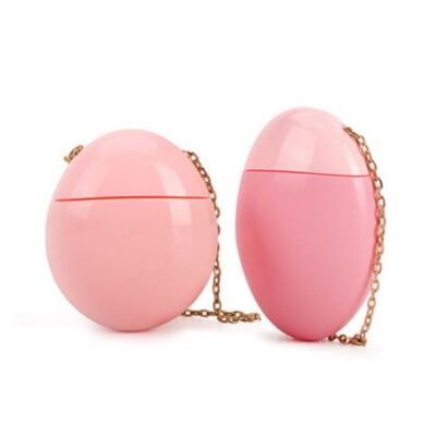 50ml Portable Egg-Style Customization Sunscreen Hand Cream BB Cream Container with Gold Chain
