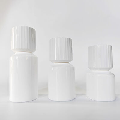 Bottolo di pompa senza aria in PP bianco 30ml 50ml 80ml 100ml vuoto Lozione cosmetica ricaricabile Contenitore portatile di cura della pelle Siero idratante Bottolo vuoto per imballaggi di bellezza