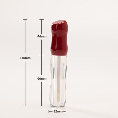 Bottiglie di lucido per labbra orologio a sabbia Forma curva Tubi lucidi con bacchette applicatrici Multi lucidi Cappucci rosso marrone ricaricabili Contenitori di trucco per olio per labbra lucido per labbra