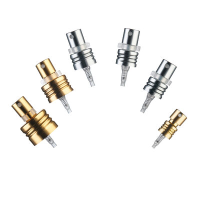 Pompa di spruzzatura per profumi a vite in oro argento alluminio pompa di spruzzatura di nebbia fine per bottiglia di vetro cosmetica