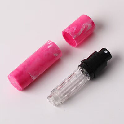 Atomizzatore per profumo da 5 ml con fondo in plastica a motivo marmorizzato, ricaricabile portatile da viaggio, spray nebulizzatore per fragranze