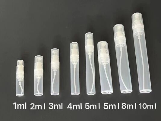 Flacone spray nebulizzante ricaricabile in plastica PP da 2 ml, 3 ml, 5 ml