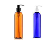 Delle bottiglie bottiglia cosmetica di plastica arancio blu della pompa della lozione di caduta non