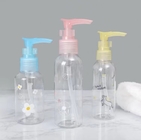 Bottiglia trasparente di viaggio della pompa dell'ANIMALE DOMESTICO per la lozione della doccia e dello sciampo