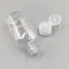 Bottiglia piana ovale di plastica su misura di compressione del prodotto disinfettante della mano dell'ANIMALE DOMESTICO con Flip Top Cap 60ml