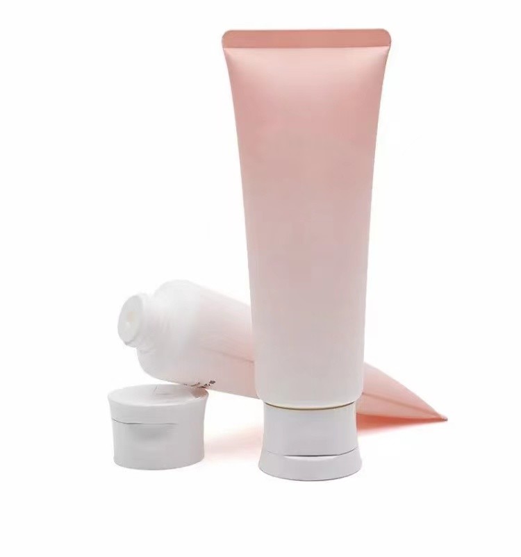 Metropolitana molle della metropolitana della crema di plastica trasparente cosmetica vuota di Flip Top Cap Face Wash