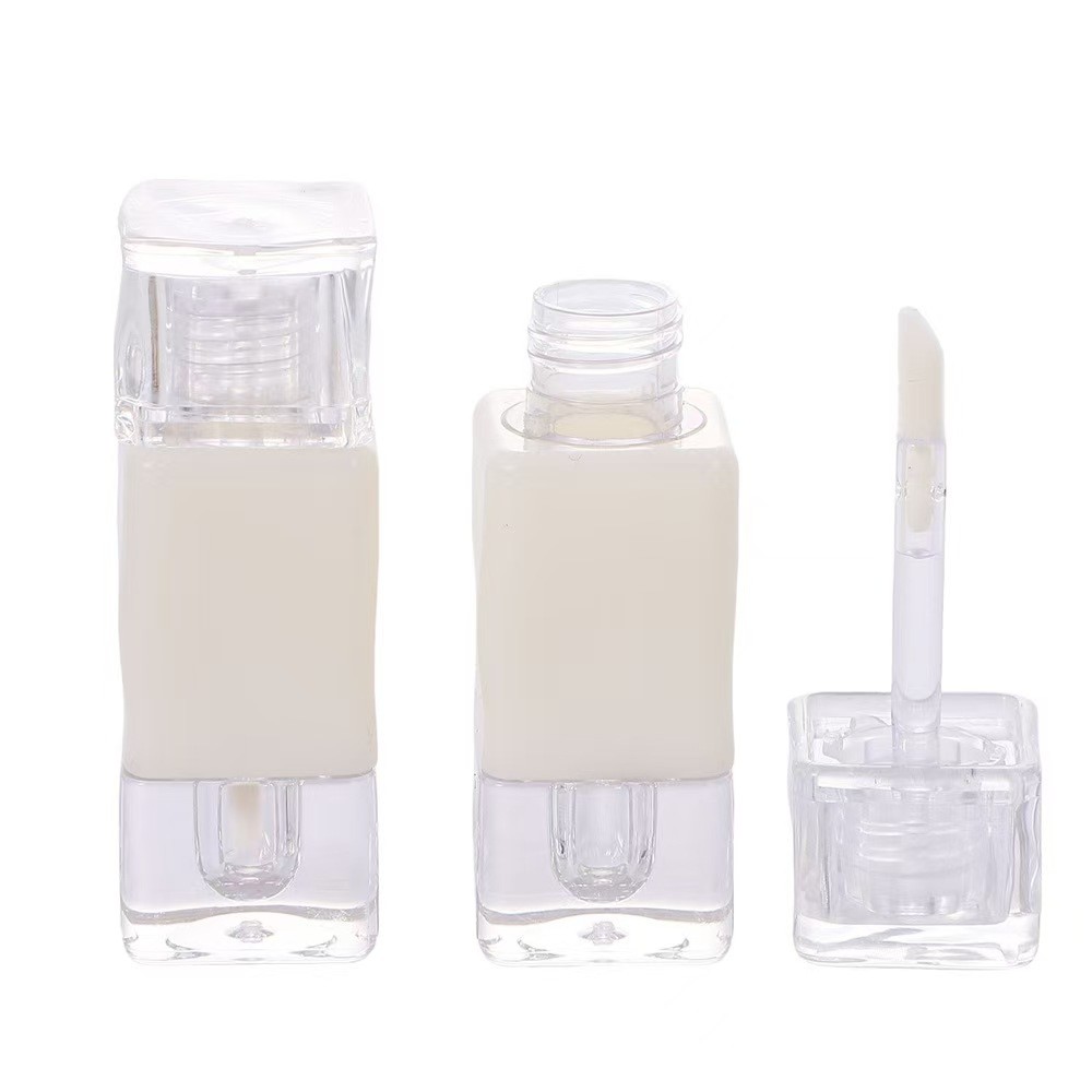 Tubo di rossetto per la bocca rotonda vuota su misura 4g con chiusura a vite di sigillo di gomma Tubo di balsamo per la bocca di plastica per imballaggi per contenitori cosmetici
