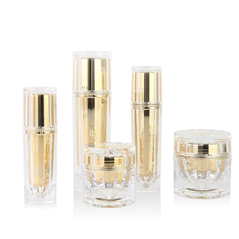 30 ml 50 ml 100 ml Oro Rosa Acrilico Imballaggio Cosmetico Bottiglie Crema Vaso