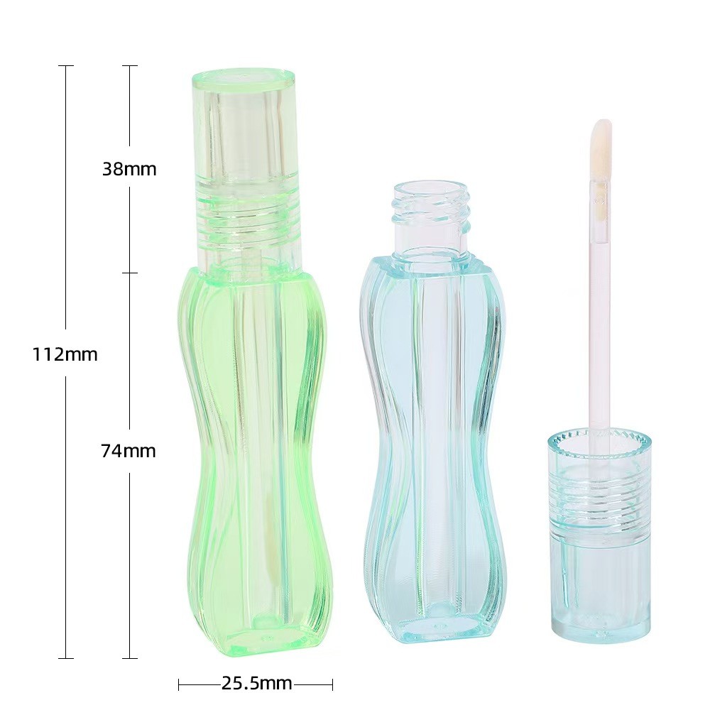 Fabbrica 4g tubo di rossetto a bocca rotonda vuota con chiusura a vite di sigillo di gomma tubo di balsamo labiale di plastica per imballaggi per contenitori cosmetici