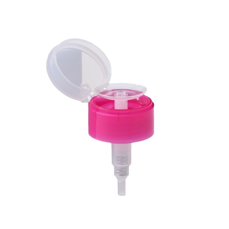 Materiale PET di plastica colorato 28/410 33/410 0,5cc Dosaggio Flip Top Dispenser di lucidatura per unghie Rimuotore di olio Pompa a prova di perdite