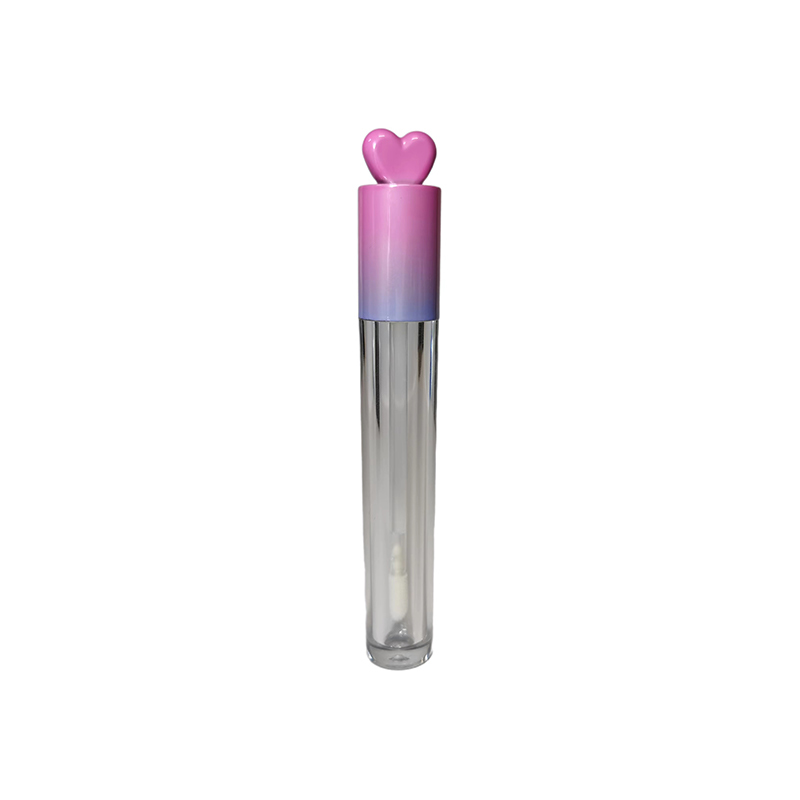 Tubi lucente per labbra con bacchetta rotonda Logo personalizzato Tubi lucente per labbra Imballaggio vuoto 6ml chiaro