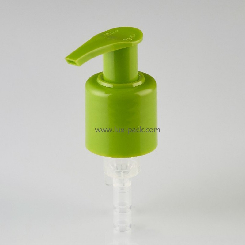 Dispensatore di liquidi a colori personalizzato da 24 mm a 28 mm Pompa di lozione sinistra-destra per la cura personale