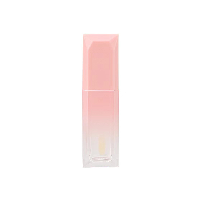 5 ml tubo di olio trasparente per labbra lucente Nuovo stile copertura oro bottiglia quadrata