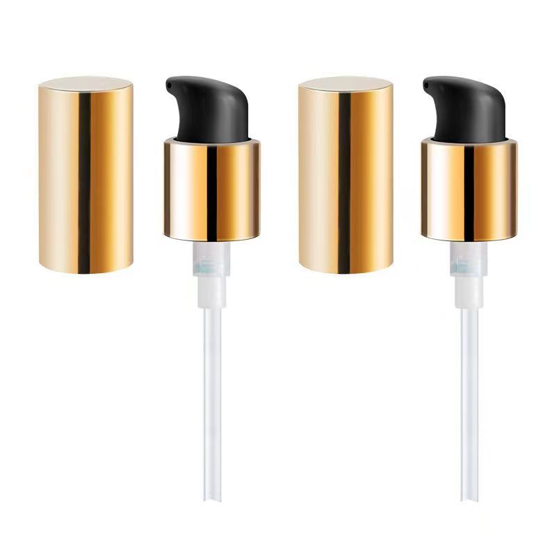 Pompa dosatrice in plastica PP liscia da 24 mm per crema trattamento alluminio, pompa per lozioni per bottiglie per imballaggio