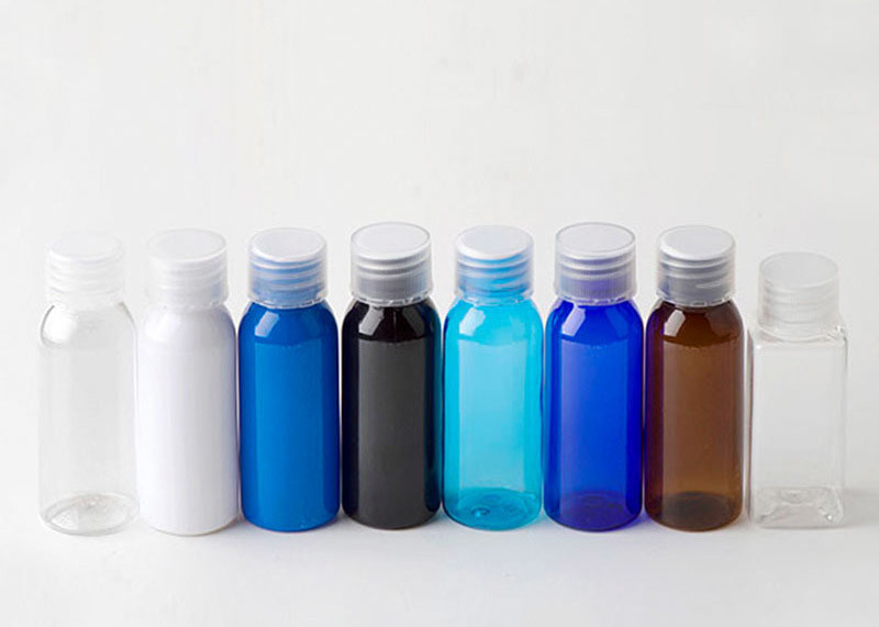 Pet le bottiglie cosmetiche di plastica materiali, piccoli contenitori di plastica della bottiglia 50ml