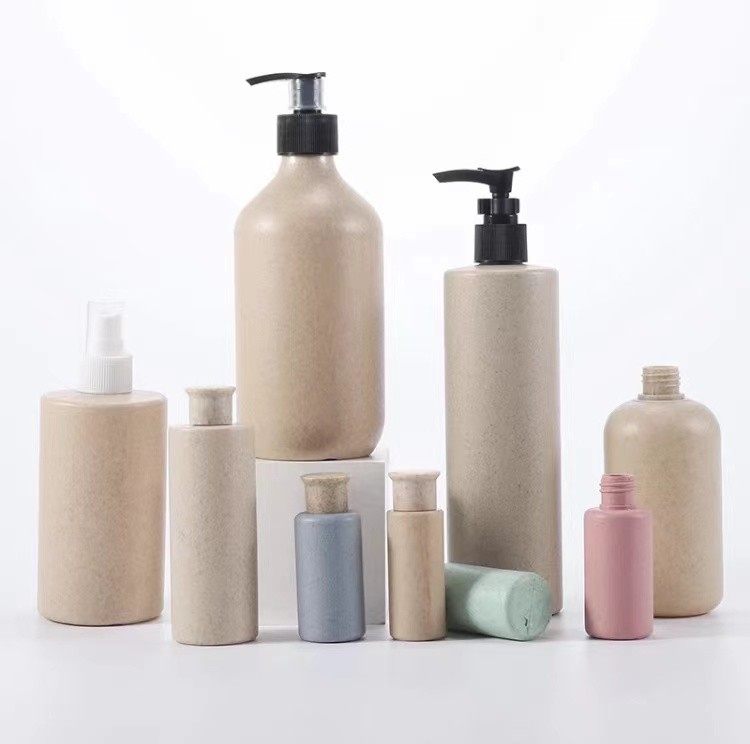 Colore su ordinazione di Straw Plastic Biodegradable Shampoo Bottle del grano vuoto